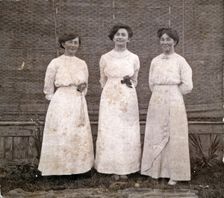 Newland sisters, Grace, Ethel and Nell. Ethel in the centre, c1900s. Creator: Unknown