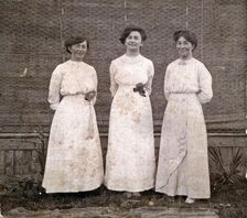 Newland sisters, Grace, Ethel and Nell. Ethel in the centre, c1900s. Creator: Unknown