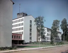 Newly built block of flats, Helsinki, Finland, 1970s. Creator: Göran Algård
