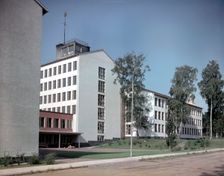 Newly built block of flats, Helsinki, Finland, 1970s. Creator: Göran Algård