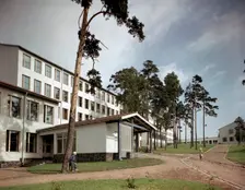 Newly built block of flats, Helsinki, Finland, 1970s. Creator: Göran Algård