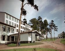 Newly built block of flats, Helsinki, Finland, 1970s. Creator: Göran Algård