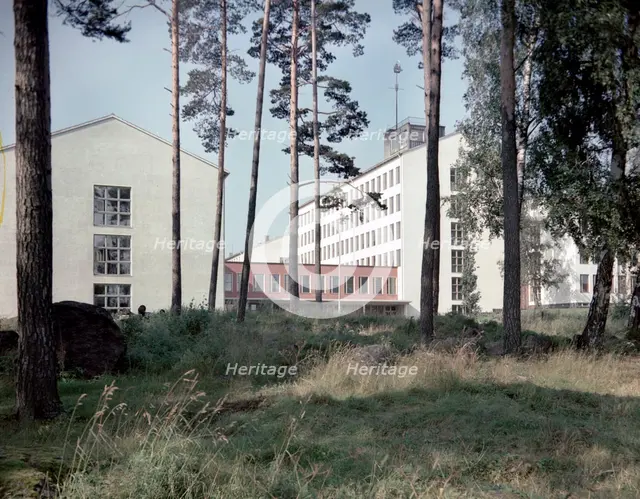 Newly built block of flats, Helsinki, Finland, 1970s. Creator: Göran Algård.