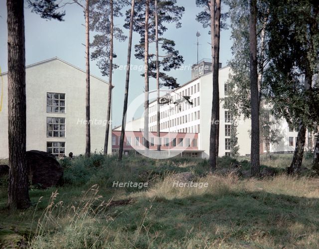Newly built block of flats, Helsinki, Finland, 1970s. Creator: Göran Algård.