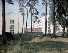 Newly built block of flats, Helsinki, Finland, 1970s. Creator: Göran Algård