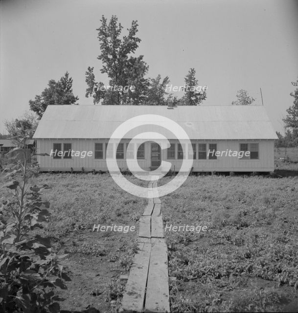 Newly erected community house at the Delta cooperative farm, Hillhouse, Mississippi, 1937. Creator: Dorothea Lange.