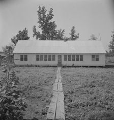 Newly erected community house at the Delta cooperative farm, Hillhouse, Mississippi, 1937. Creator: Dorothea Lange