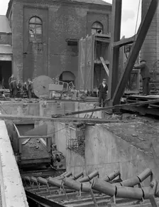Newly installed conveyor sytem at Hickleton Main pit, Thurnscoe, South Yorkshire, 1961. Creator: Michael Walters