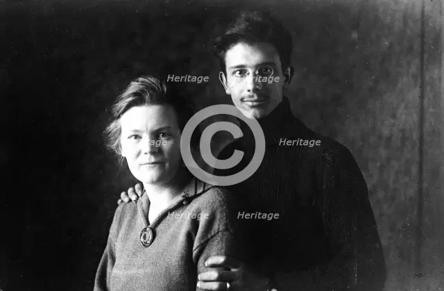 Newlyweds Nell and Koos Fis, 1920s. Creator: Unknown.