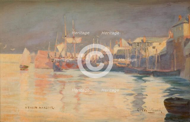 Newlyn Harbour, 1887. Creator: Charles H Whitworth.