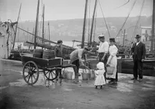 Newlyn harbour, Penzance, Cornwall, 1907. Artist: A Newton