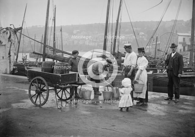 Newlyn harbour, Penzance, Cornwall, 1907. Artist: A Newton