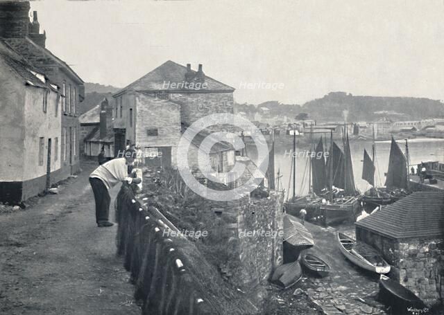 'Newlyn - View of the Village and the Harbour', 1895. Artist: Unknown.