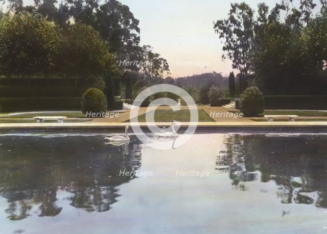 "Newmar," Senator George Almer Newhall house, 1761 Manor Drive, Hillsborough, California, 1917. Creator: Frances Benjamin Johnston.