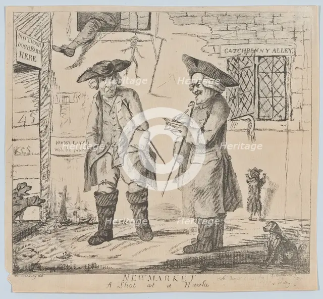 Newmarket: A Shot at a Hawk, August 1, 1801. Creator: James Bretherton.
