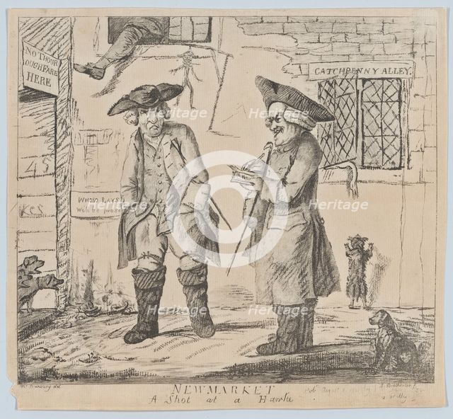 Newmarket: A Shot at a Hawk, August 1, 1801. Creator: James Bretherton.