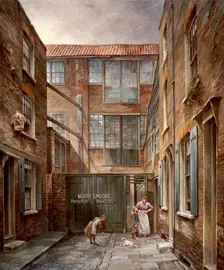 Newnham's Place, Bishopsgate, 1890-1891. Artist: Walter Riddle