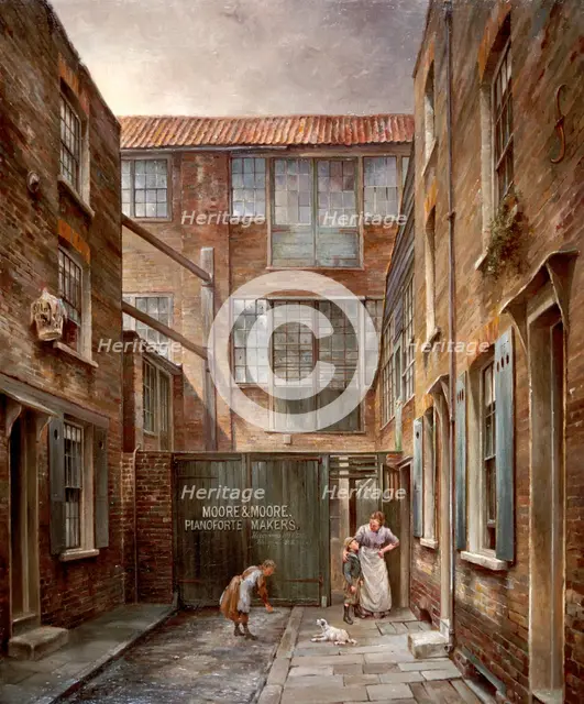 Newnham's Place, Bishopsgate, 1890-1891. Artist: Walter Riddle