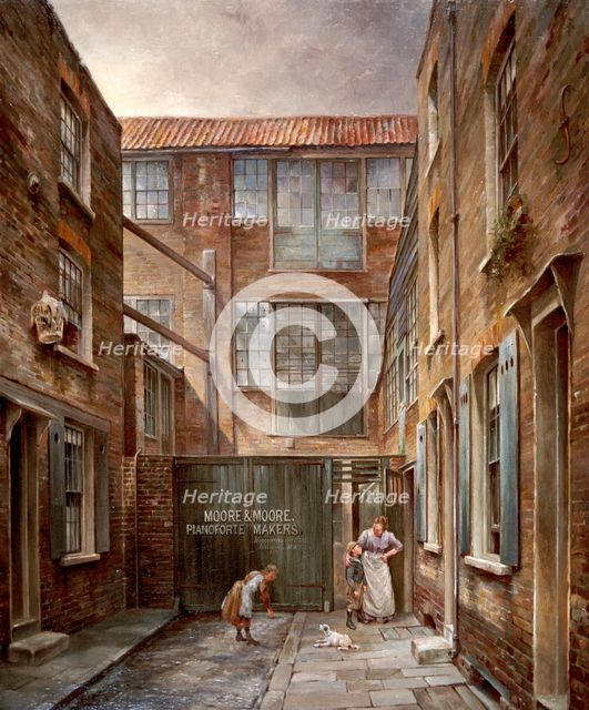 Newnham's Place, Bishopsgate, 1890-1891. Artist: Walter Riddle