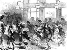 Newsboys with latest accounts of the Prince of Wales, 1871. Creator: Unknown