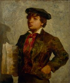 Newspaper Boy, 1869. Creator: Edward Mitchell Bannister