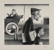 Newspaper Carriers (Work Disgraces), 1921. Creator: Georg Scholz