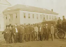 Newspaper correspondents at Portsmouth Peace Conference 1905, 1905. Creator: Unknown