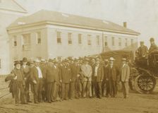 Newspaper correspondents at Portsmouth Peace Conference 1905, 1905. Creator: Unknown