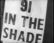 Newspaper Headline Reading 91 in the Shade 1933. Creator: British Pathe Ltd