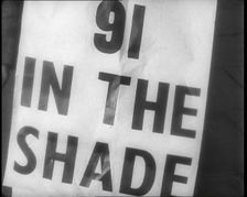 Newspaper Headline Reading 91 in the Shade 1933. Creator: British Pathe Ltd