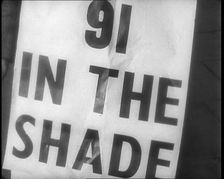 Newspaper Headline Reading 91 in the Shade 1933. Creator: British Pathe Ltd