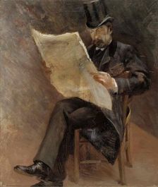 Newspaper reader (Björn Wasastjerna), 1889. Creator: Torsten Wasastjerna