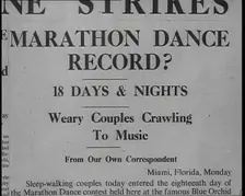 Newspaper Reading: Marathon Dance Record? 1930s. Creator: British Pathe Ltd