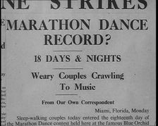 Newspaper Reading: Marathon Dance Record? 1930s. Creator: British Pathe Ltd