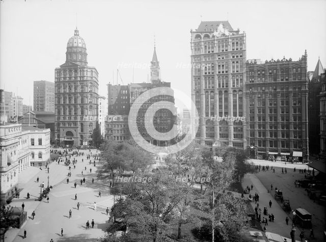 Newspaper Row, [Park Row], New York, c1905. Creator: Unknown.