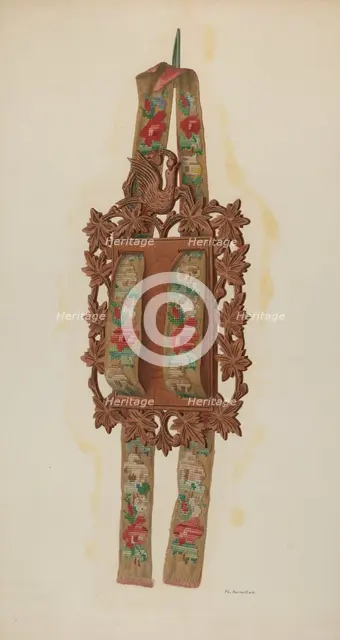 Newspaper Wall Rack, 1941. Creator: Nicholas Amantea.