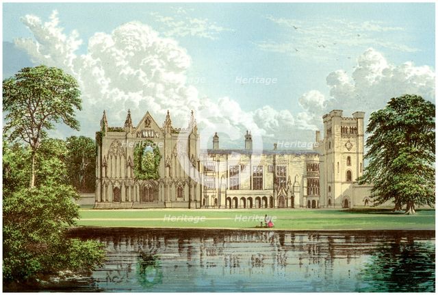 Newstead Abbey, Nottinghamshire, home of the Webb family, c1880. Artist: Unknown