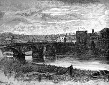 Newport Castle and bridge, Newport, Wales, 1900