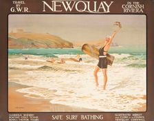 Newquay. Safe Surf Bathing, c1930. Creator: Burbidge, William (1884-1949)