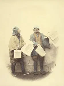 News Vendors, 1866-1867. Creator: Felice Beato