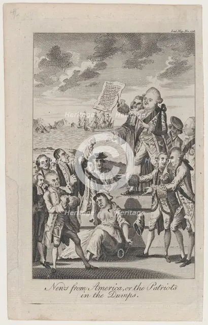News from America, or the Patriots in the Dumps, December 1, 1776., December 1, 1776. Creator: Anon.