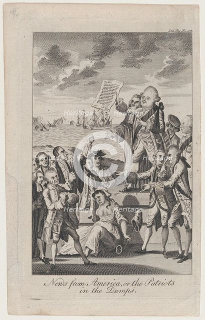 News from America, or the Patriots in the Dumps, December 1, 1776., December 1, 1776. Creator: Anon.