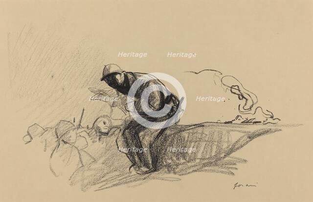 News in the Trenches, c. 1914/1919. Creator: Jean Louis Forain.