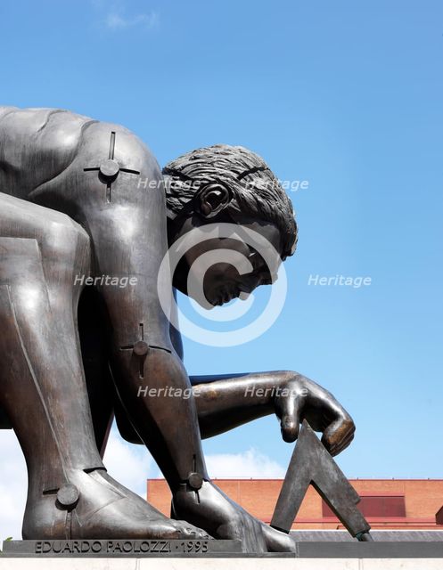 'Newton after Blake', sculpture by Eduardo Paolozzi, British Library, 98 Euston Road, London, 2015. Artist: James O Davies.