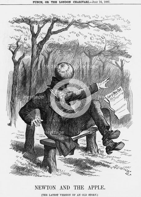 'Newton and the Apple', 1887. Creator: Joseph Swain.