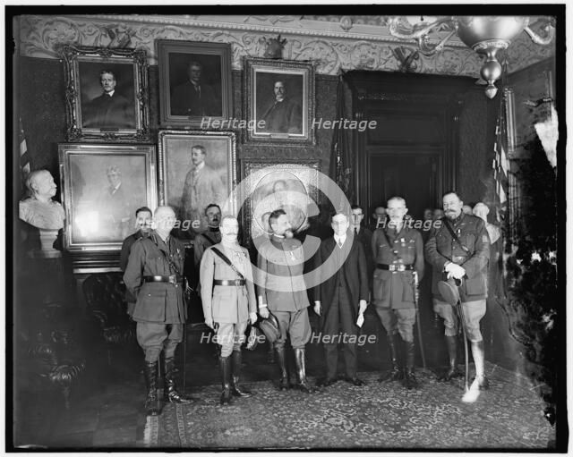 Newton D. Baker and Foreign Officers, between 1916 and 1920. Creator: Harris & Ewing.