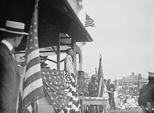 Newton Diehl Baker On Reviewing Stand, 1917 or 1918. Creator: Unknown