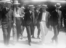 Newton Diehl Baker, Secretary of War, with Newsmen, 1917. Creator: Harris & Ewing