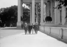 Newton Diehl Baker, Secretary of War, with Newsmen, 1917. Creator: Harris & Ewing