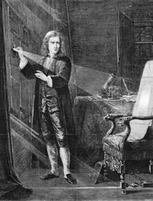 Newton Investigating Light c1879